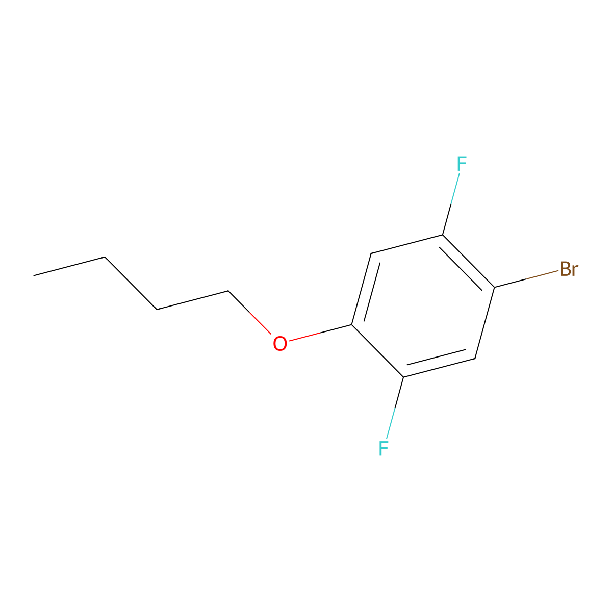 1-Bromo-4-butoxy-2,5-difluorobenzene molecular structure, CAS 1235548-06-7