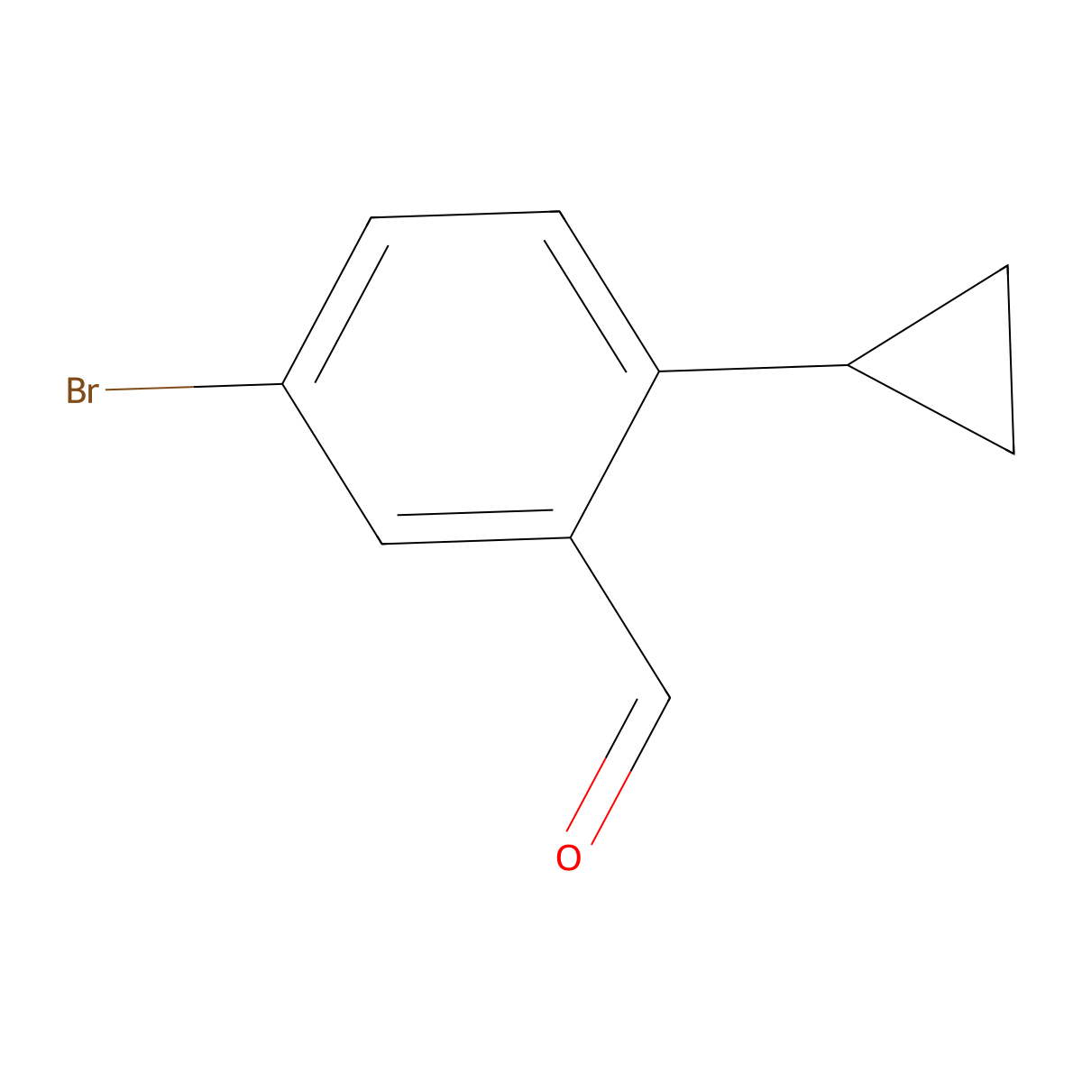 5-Bromo-2-cyclopropylbenzaldehyde molecular structure, CAS 1235559-75-7