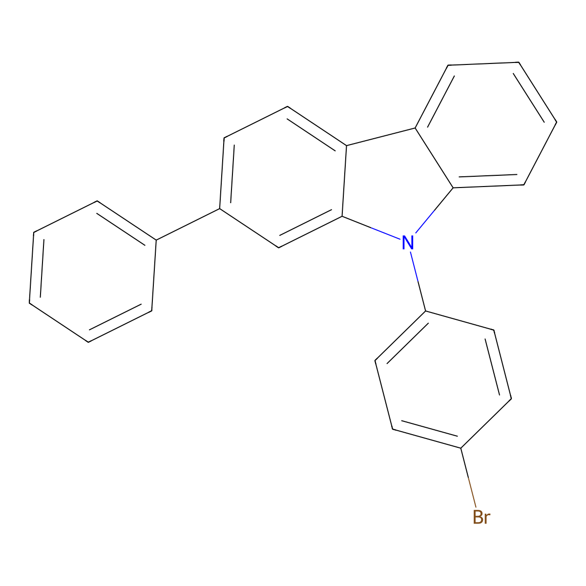 9-(4-Bromophenyl)-2-phenyl-9H-carbazole molecular structure, CAS 1235563-74-2