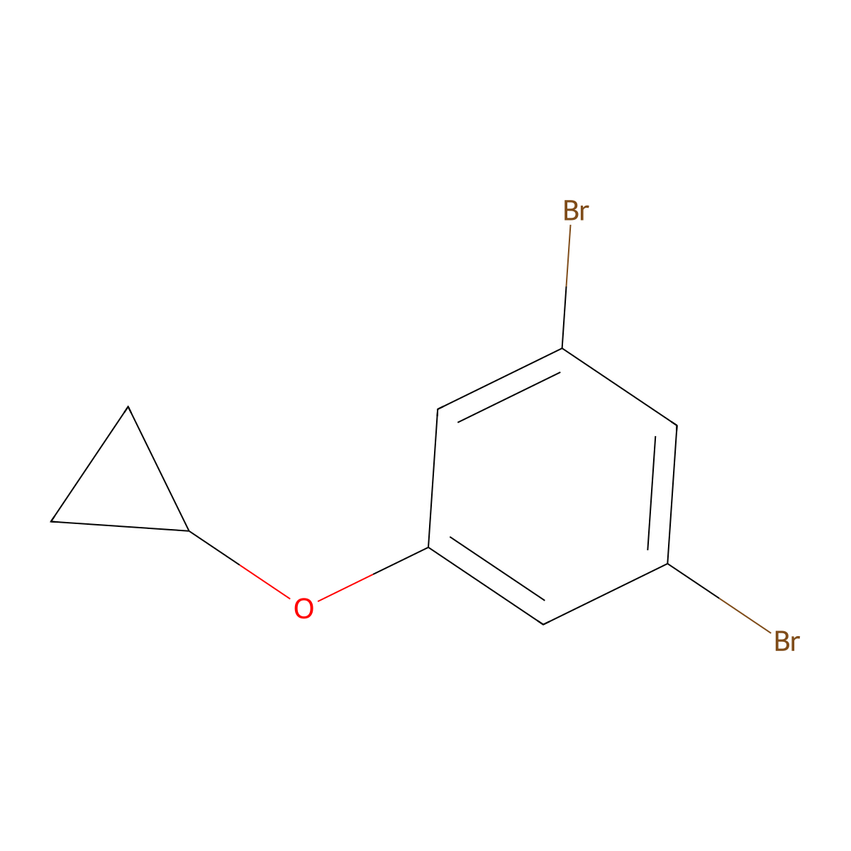 1,3-Dibromo-5-cyclopropoxybenzene molecular structure, CAS 1235566-39-8