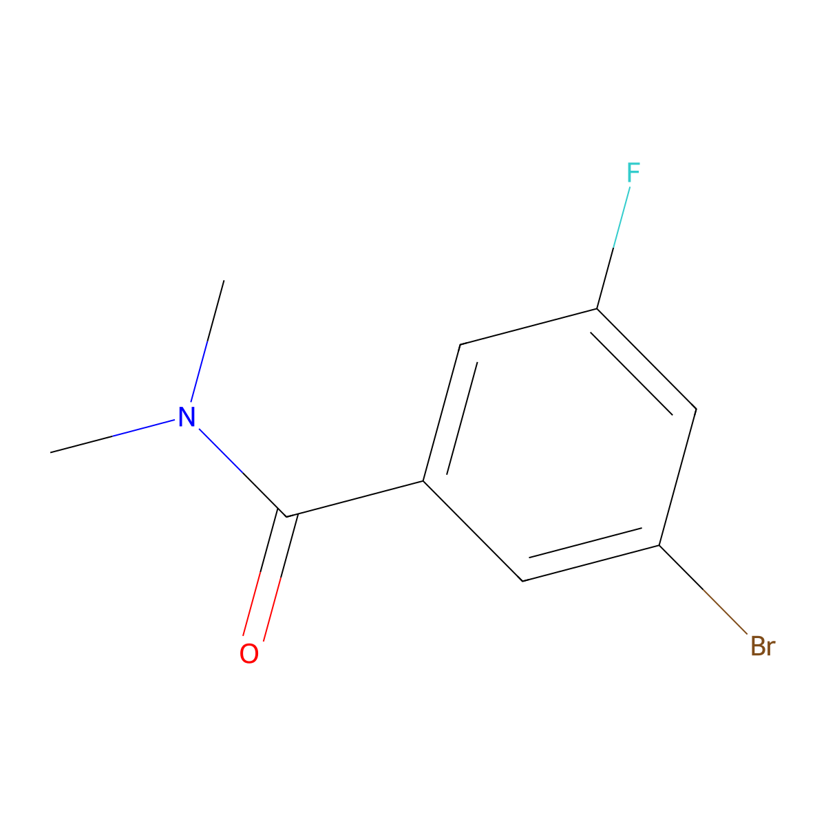 Dimethyl 3-Bromo-5-fluorobenzamide molecular structure, CAS 1235568-08-7