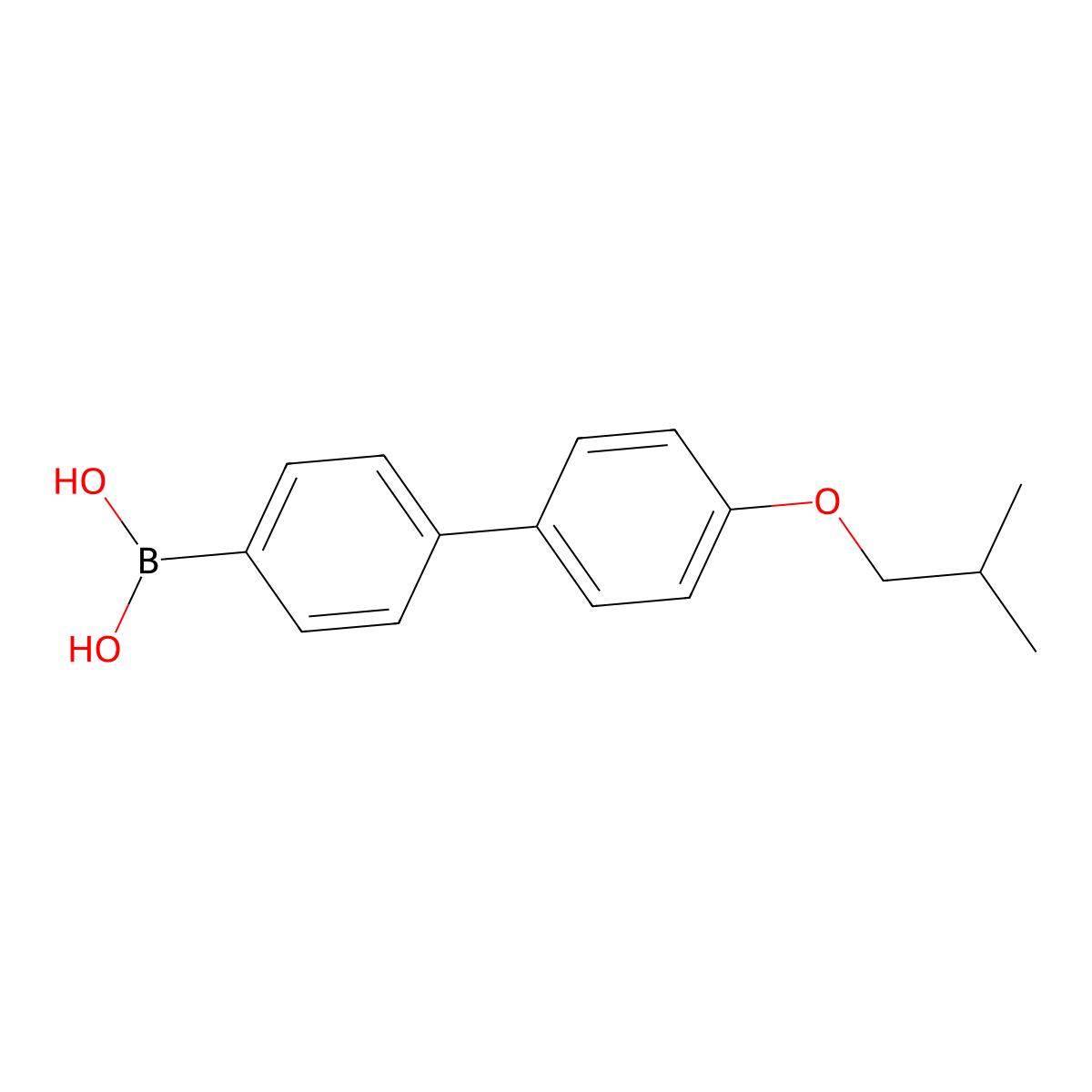 4-(4'-Isobutoxyphenyl)phenylboronic acid molecular structure, CAS 1235568-92-9