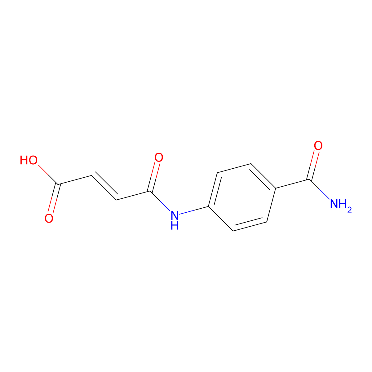 3-[(4-carbamoylphenyl)carbamoyl]prop-2-enoic Acid molecular structure, CAS 123558-03-2