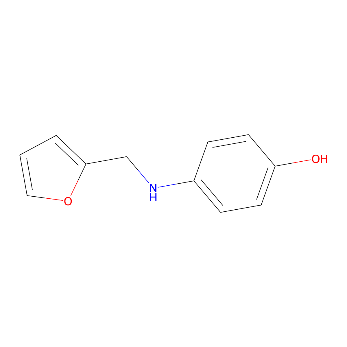 4-[(Furan-2-ylmethyl)-amino]-phenol molecular structure, CAS 123558-04-3