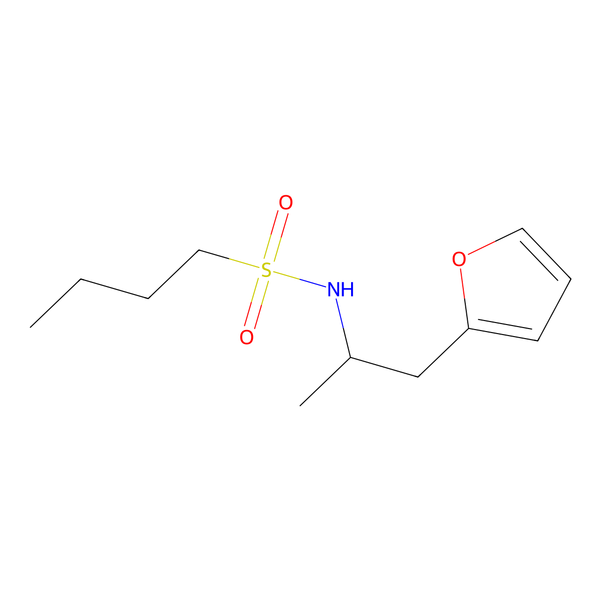 N-[1-(furan-2-yl)propan-2-yl]butane-1-sulfonamide molecular structure, CAS 1235615-41-4