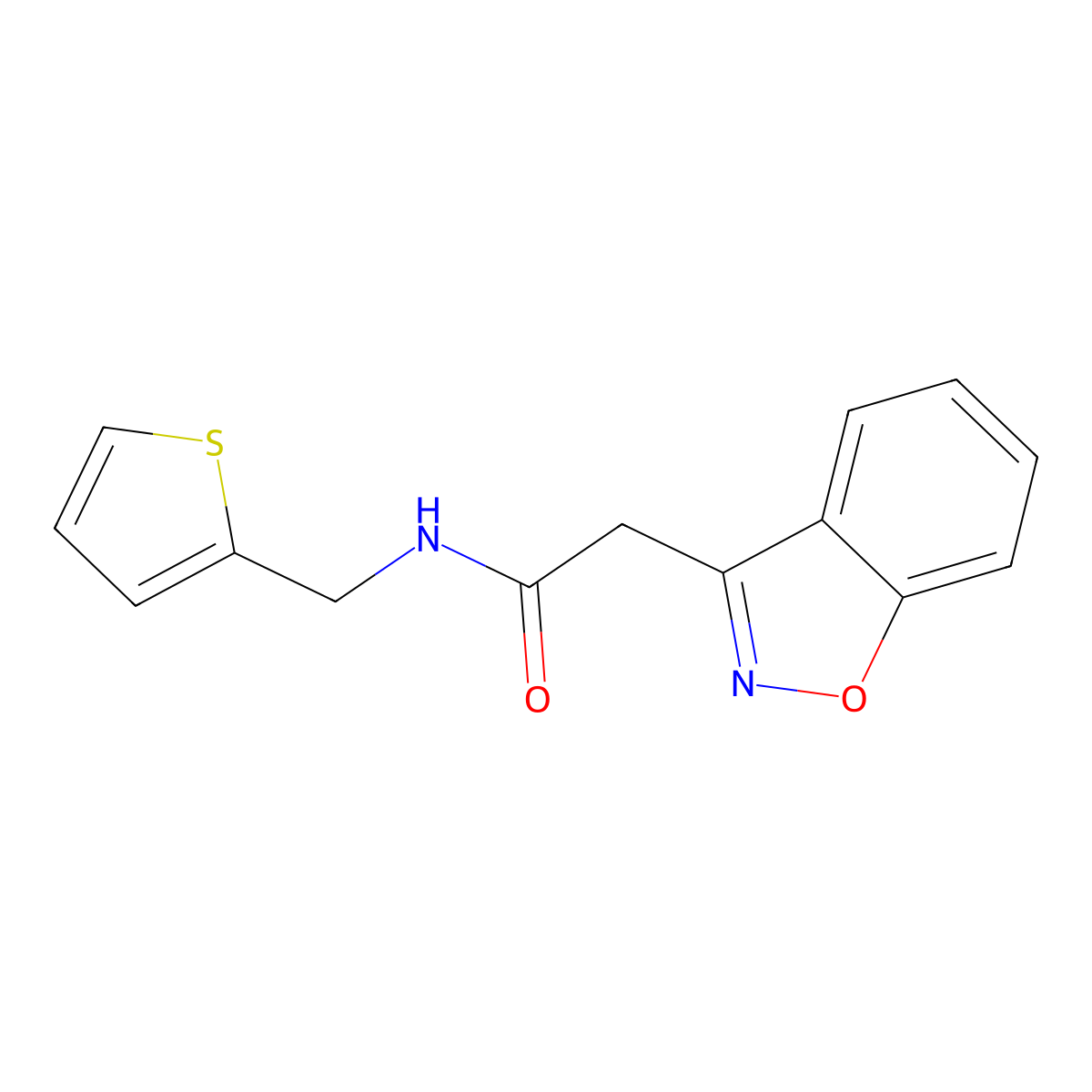 2-(benzo[d]isoxazol-3-yl)-N-(thiophen-2-ylmethyl)acetamide molecular structure, CAS 1235616-31-5