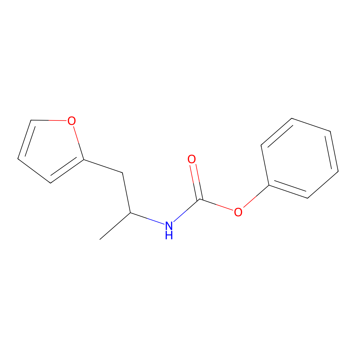 Phenyl (1-(furan-2-yl)propan-2-yl)carbamate molecular structure, CAS 1235617-86-3