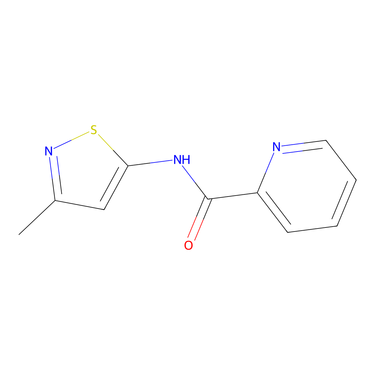 N-(3-methylisothiazol-5-yl)picolinamide molecular structure, CAS 1235624-32-4