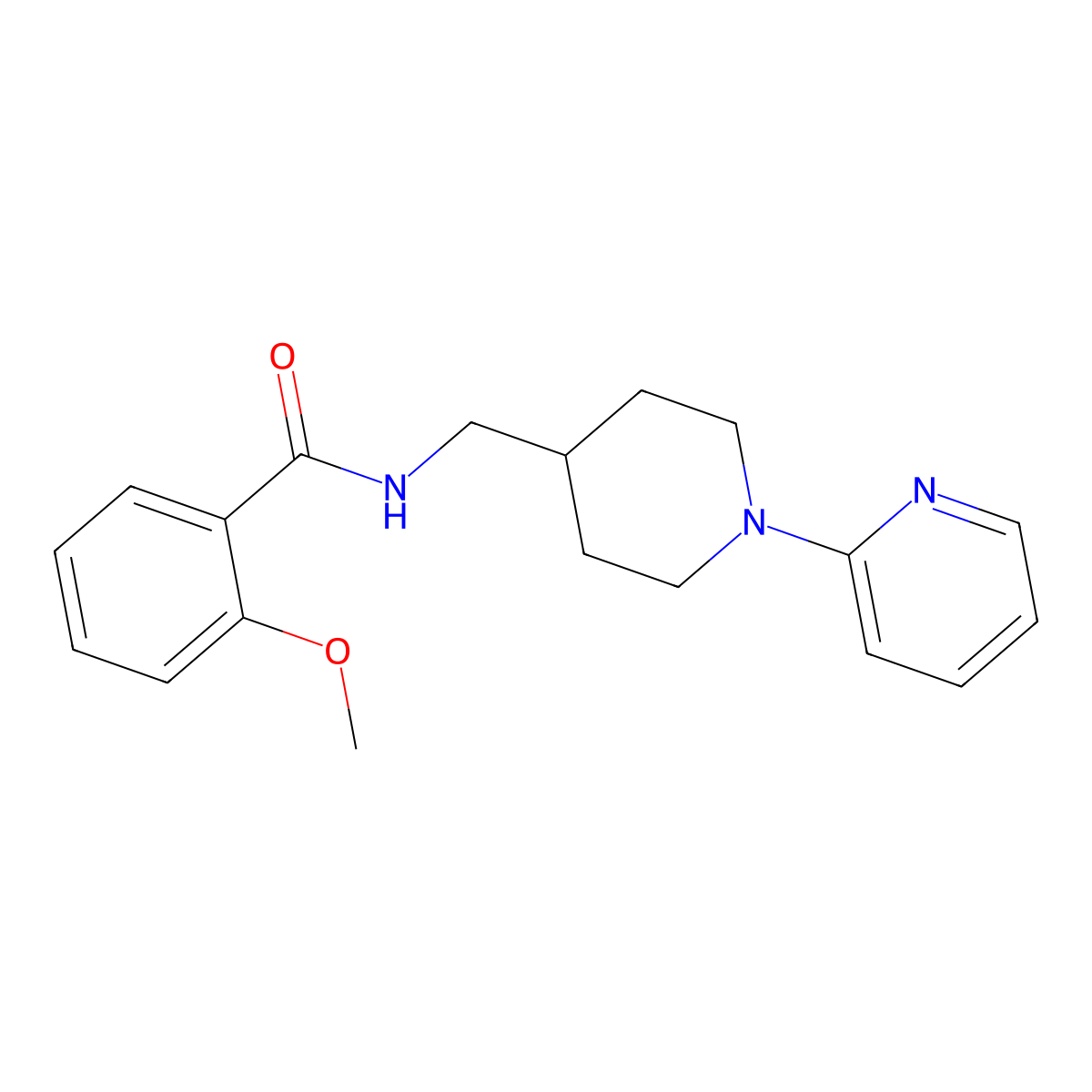 2-methoxy-N-{[1-(pyridin-2-yl)piperidin-4-yl]methyl}benzamide molecular structure, CAS 1235625-31-6