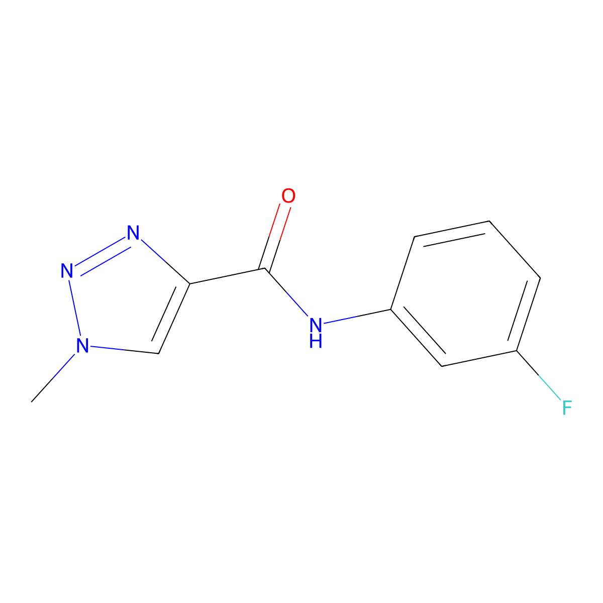 N-(3-fluorophenyl)-1-methyl-1H-1,2,3-triazole-4-carboxamide molecular structure, CAS 1235634-61-3