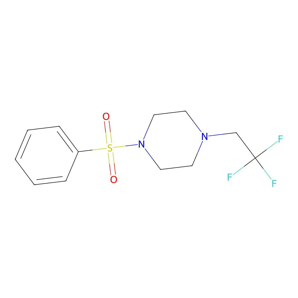 1-(Phenylsulfonyl)-4-(2,2,2-trifluoroethyl)piperazine molecular structure, CAS 1235636-89-1
