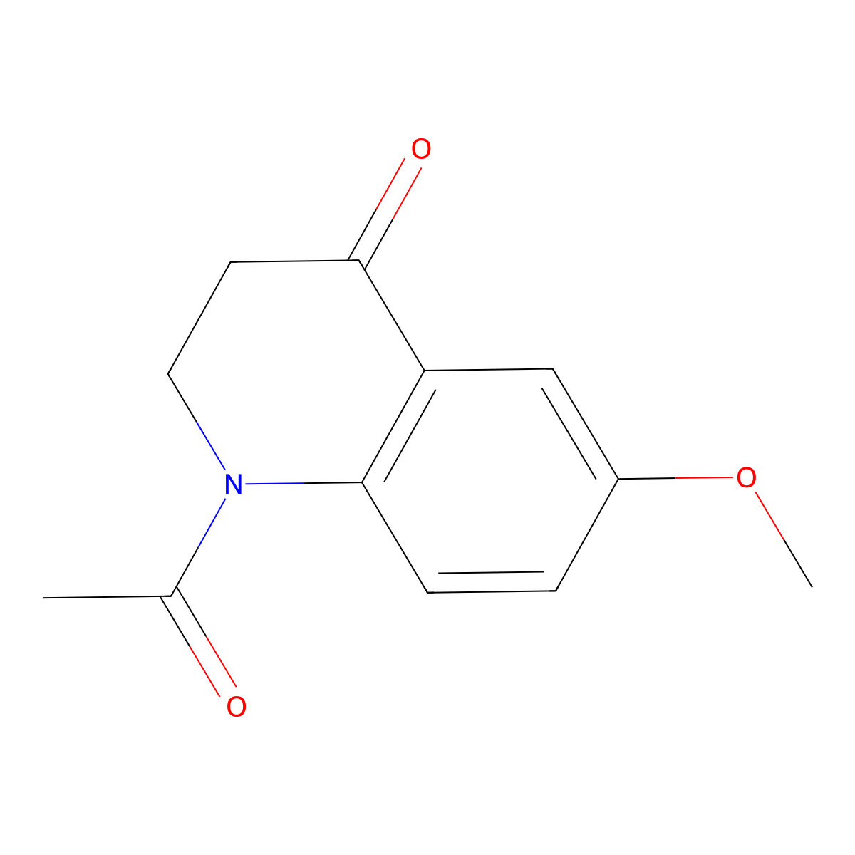 1-Acetyl-6-methoxy-1,2,3,4-tetrahydroquinolin-4-one molecular structure, CAS 1235648-05-1