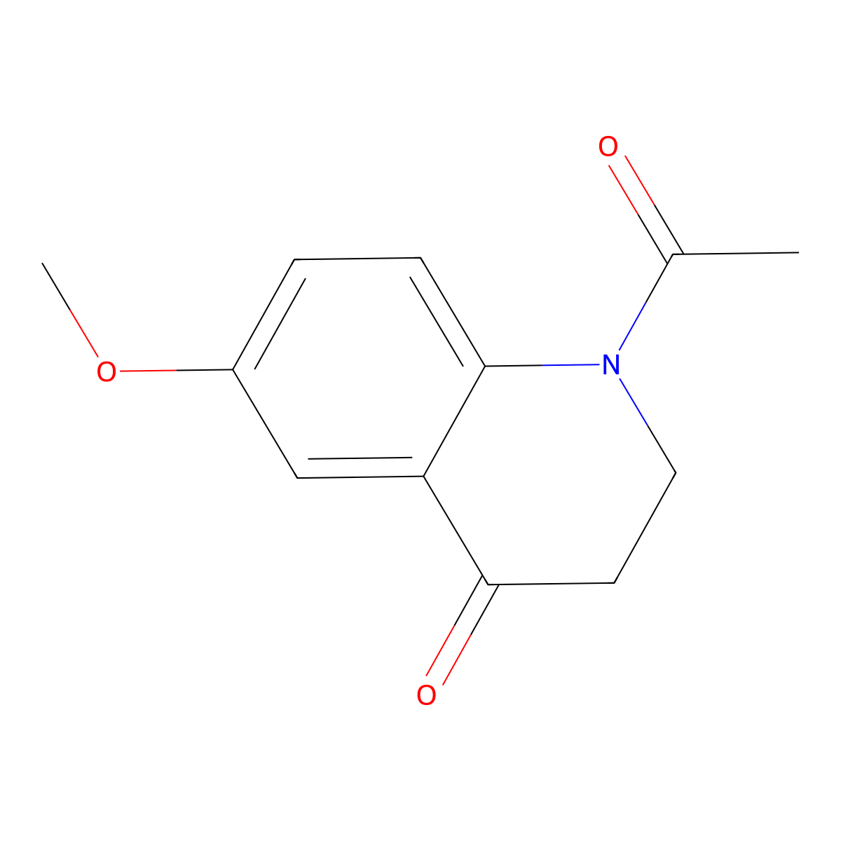 1-Acetyl-6-methoxy-1,2,3,4-tetrahydroquinolin-4-one molecular structure, CAS 1235648-05-1