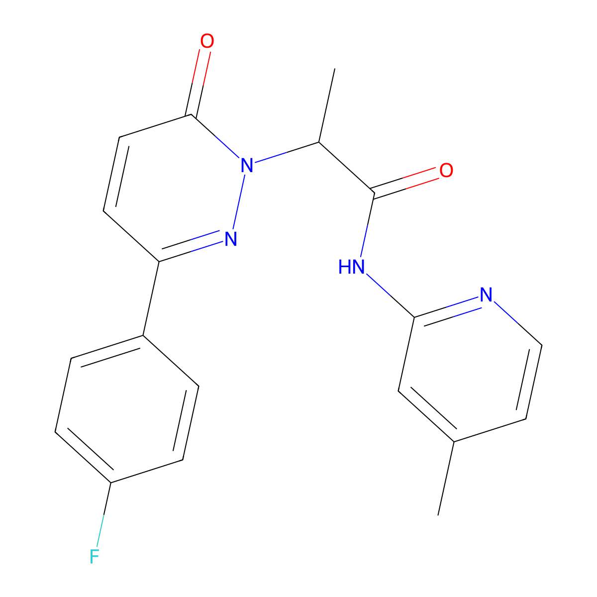 2-(3-(4-fluorophenyl)-6-oxopyridazin-1(6H)-yl)-N-(4-methylpyridin-2-yl)propanamide molecular structure, CAS 1235654-35-9