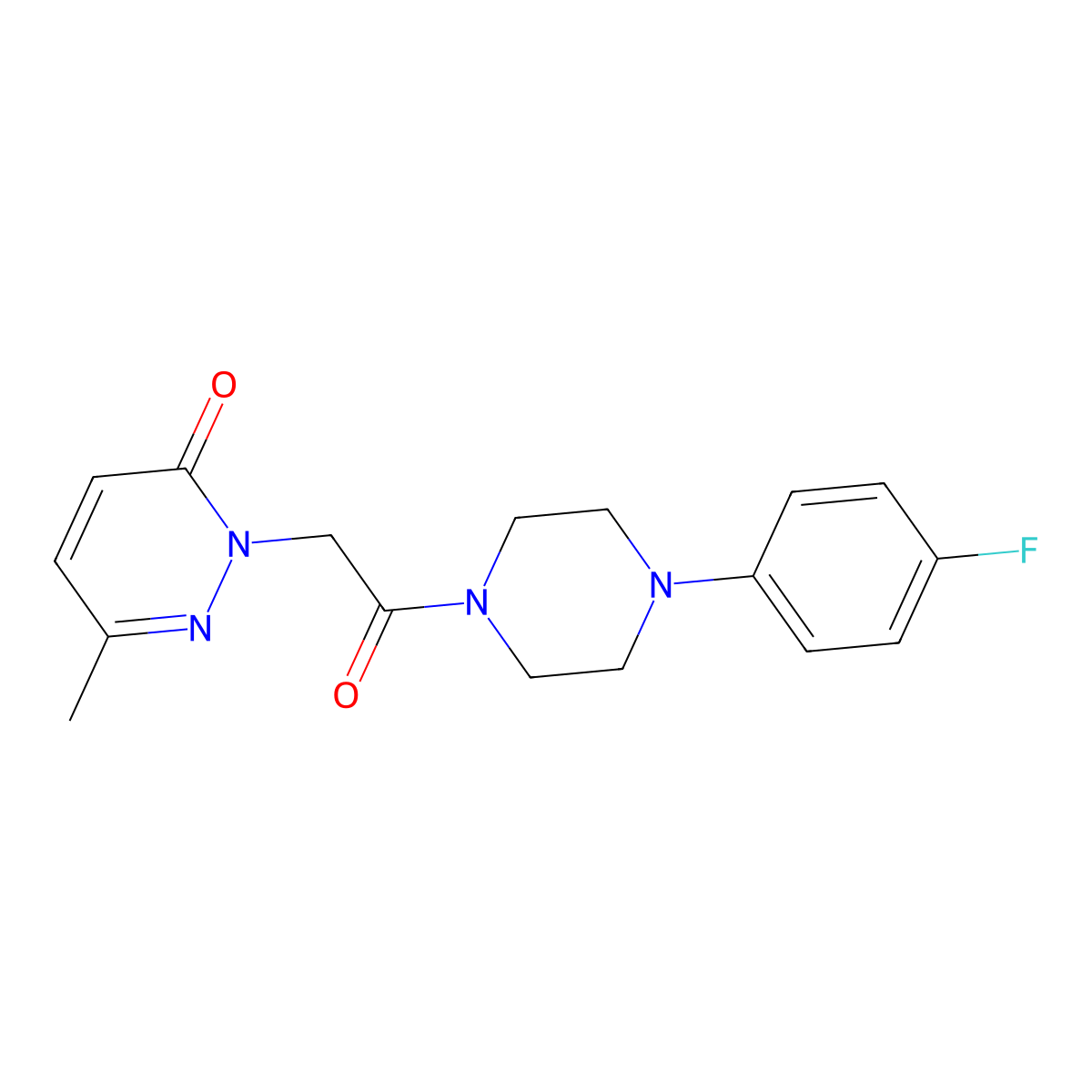 2-(2-(4-(4-fluorophenyl)piperazin-1-yl)-2-oxoethyl)-6-methylpyridazin-3(2H)-one molecular structure, CAS 1235656-47-9