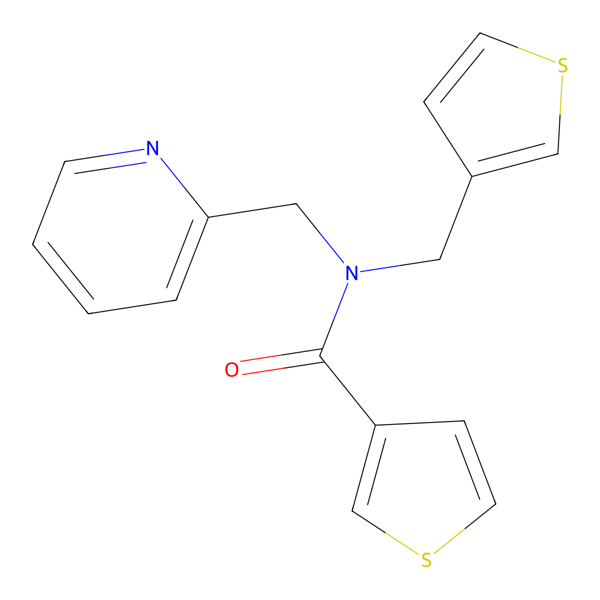 N-(pyridin-2-ylmethyl)-N-(thiophen-3-ylmethyl)thiophene-3-carboxamide molecular structure, CAS 1235659-34-3