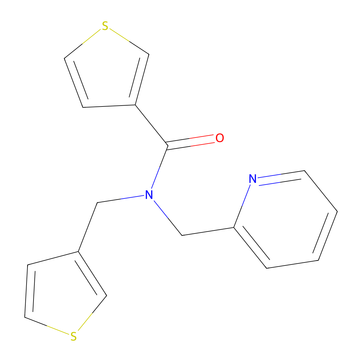 N-(pyridin-2-ylmethyl)-N-(thiophen-3-ylmethyl)thiophene-3-carboxamide molecular structure, CAS 1235659-34-3