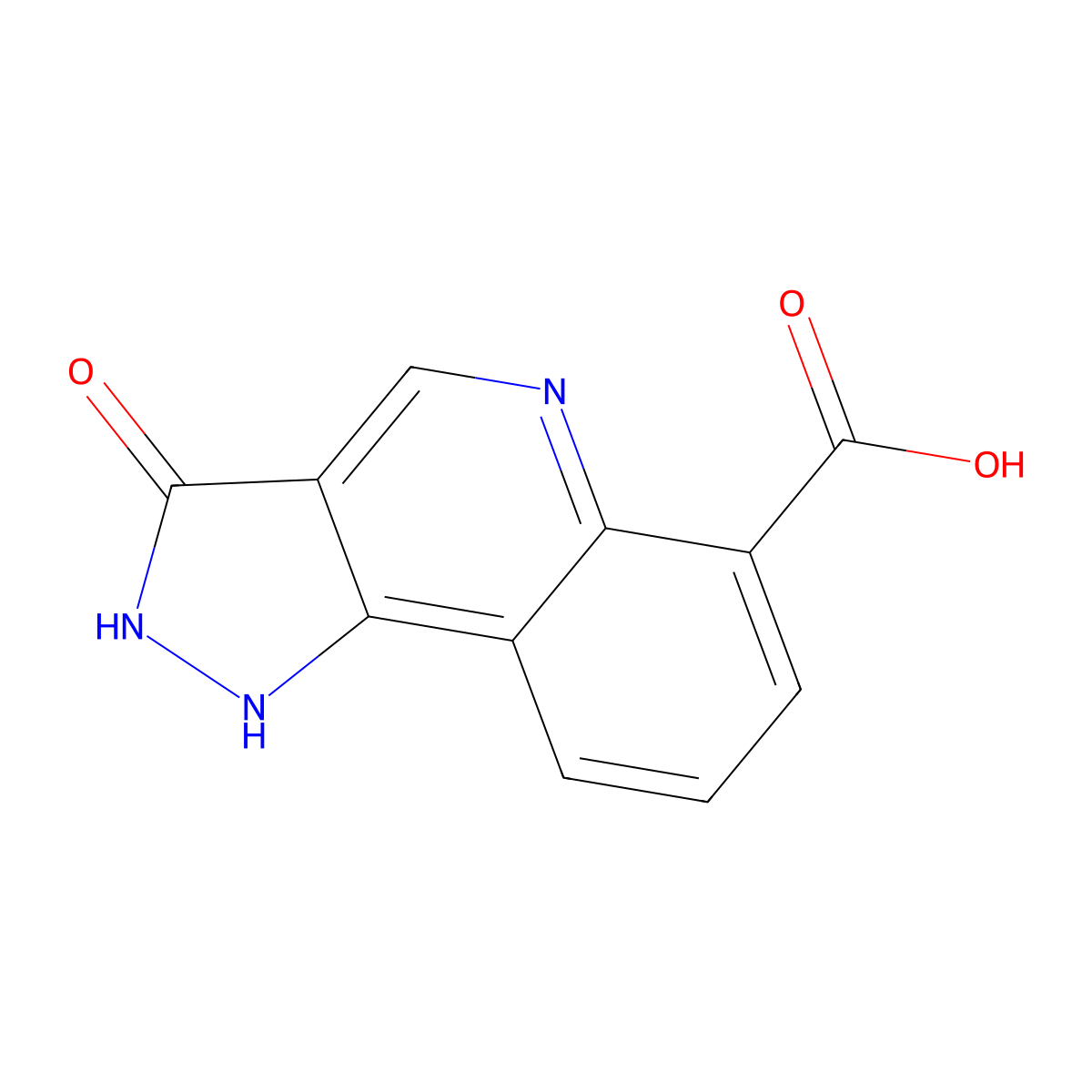3-oxo-2,3-dihydro-1H-pyrazolo[4,3-c]quinoline-6-carboxylic acid molecular structure, CAS 1235659-45-6
