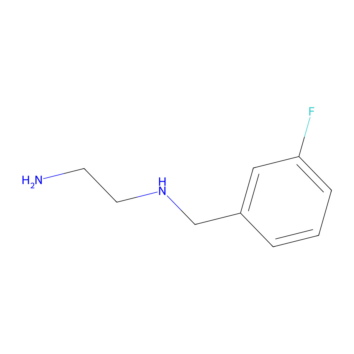N-(3-Fluorobenzyl)ethane-1,2-diamine molecular structure, CAS 123566-39-2
