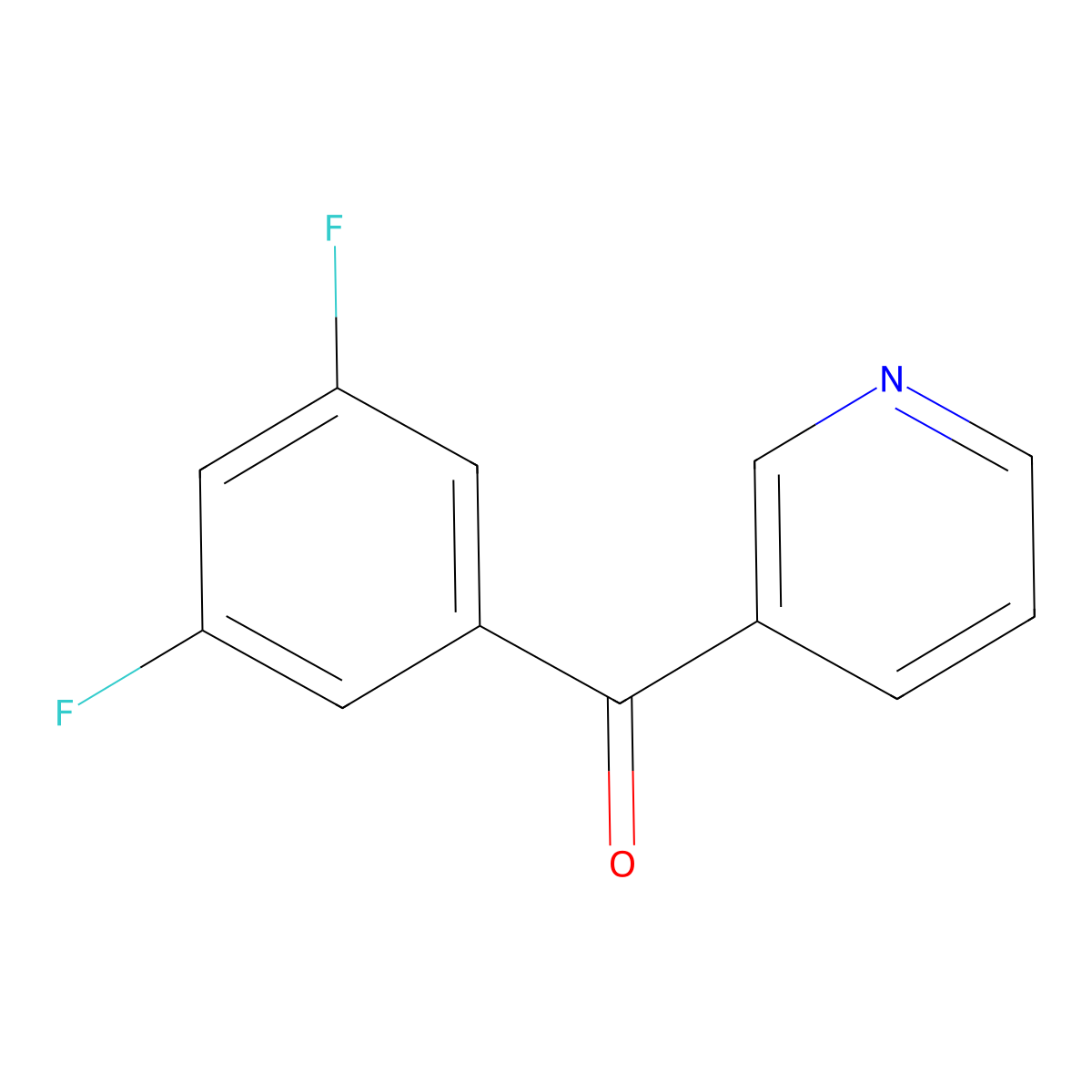3-(3,5-Difluorobenzoyl)pyridine molecular structure, CAS 123566-50-7