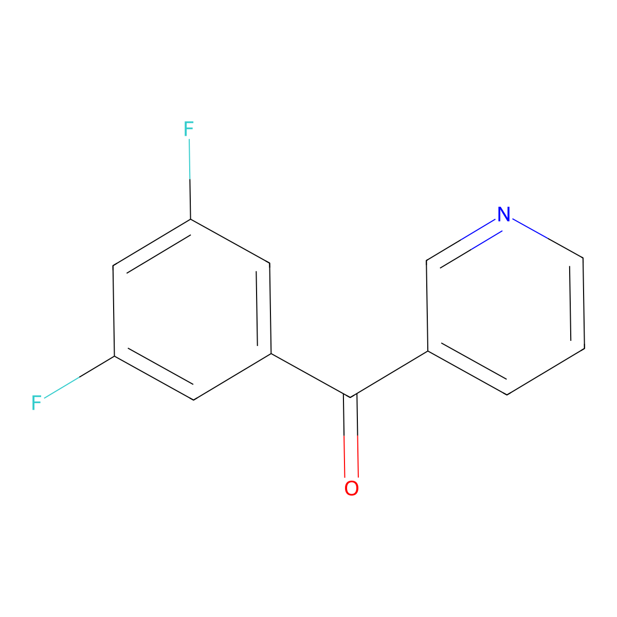 3-(3,5-Difluorobenzoyl)pyridine molecular structure, CAS 123566-50-7