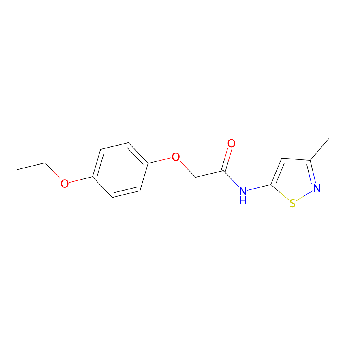 2-(4-ethoxyphenoxy)-N-(3-methylisothiazol-5-yl)acetamide molecular structure, CAS 1235661-92-3