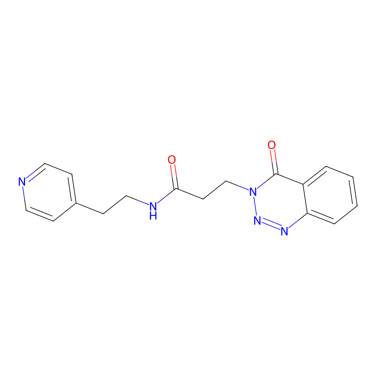 3-(4-oxobenzo[d][1,2,3]triazin-3(4H)-yl)-N-(2-(pyridin-4-yl)ethyl)propanamide molecular structure, CAS 1235662-05-1