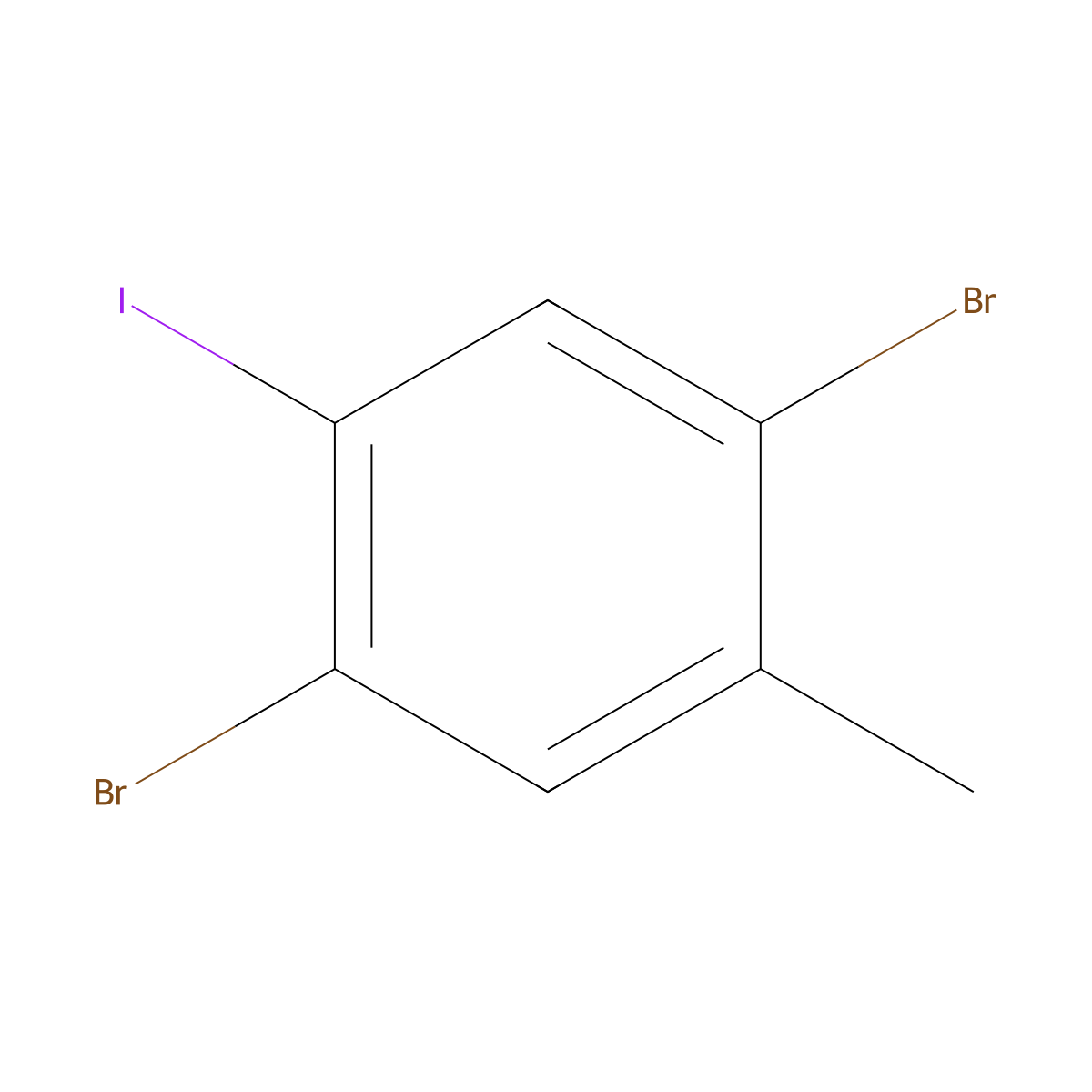 1,4-Dibromo-2-iodo-5-methylbenzene molecular structure, CAS 123568-21-8