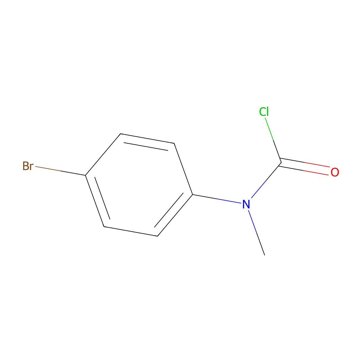 N-(4-bromophenyl)-N-methylcarbamoyl chloride molecular structure, CAS 1235712-88-5