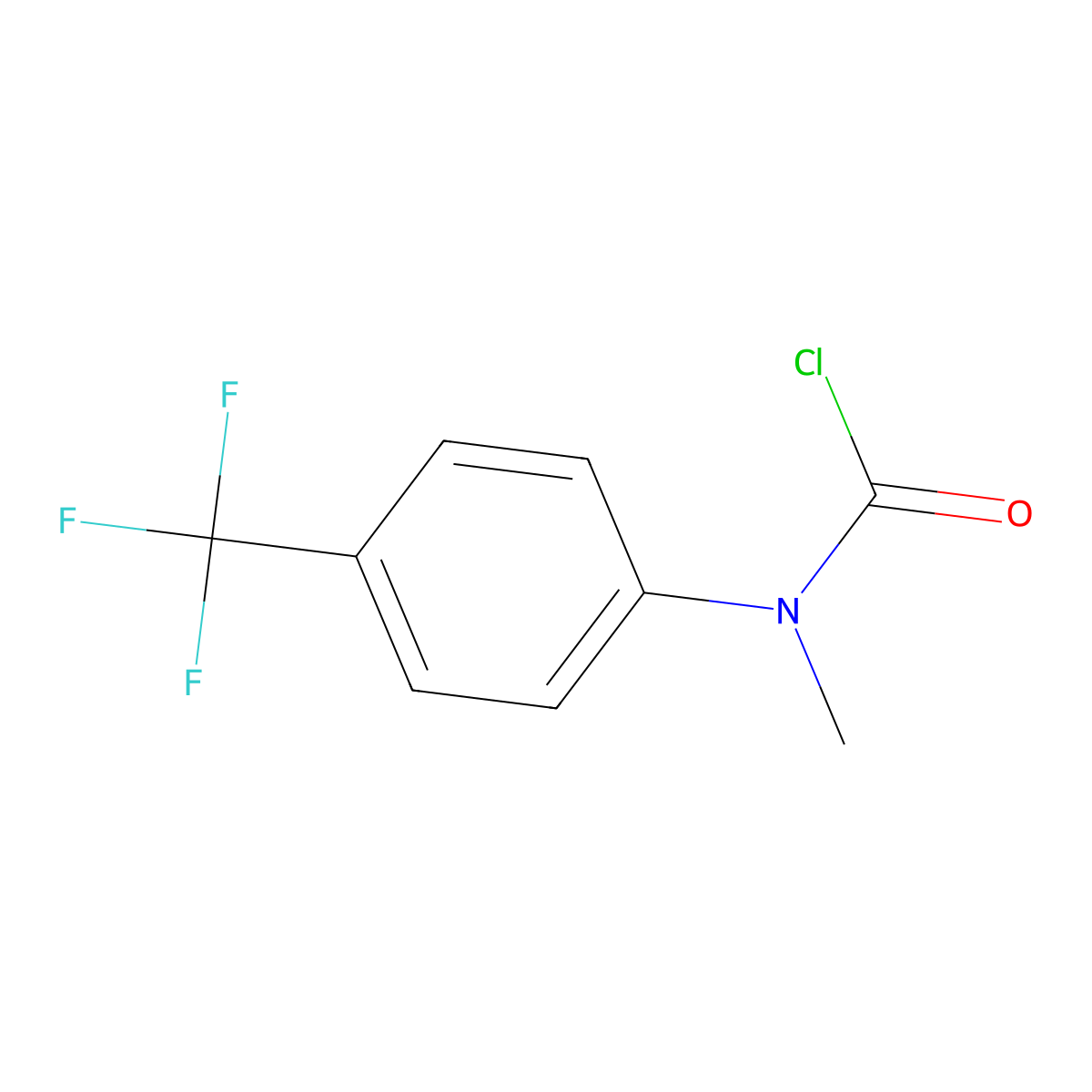 Methyl(4-(trifluoromethyl)phenyl)carbamic chloride molecular structure, CAS 1235712-89-6