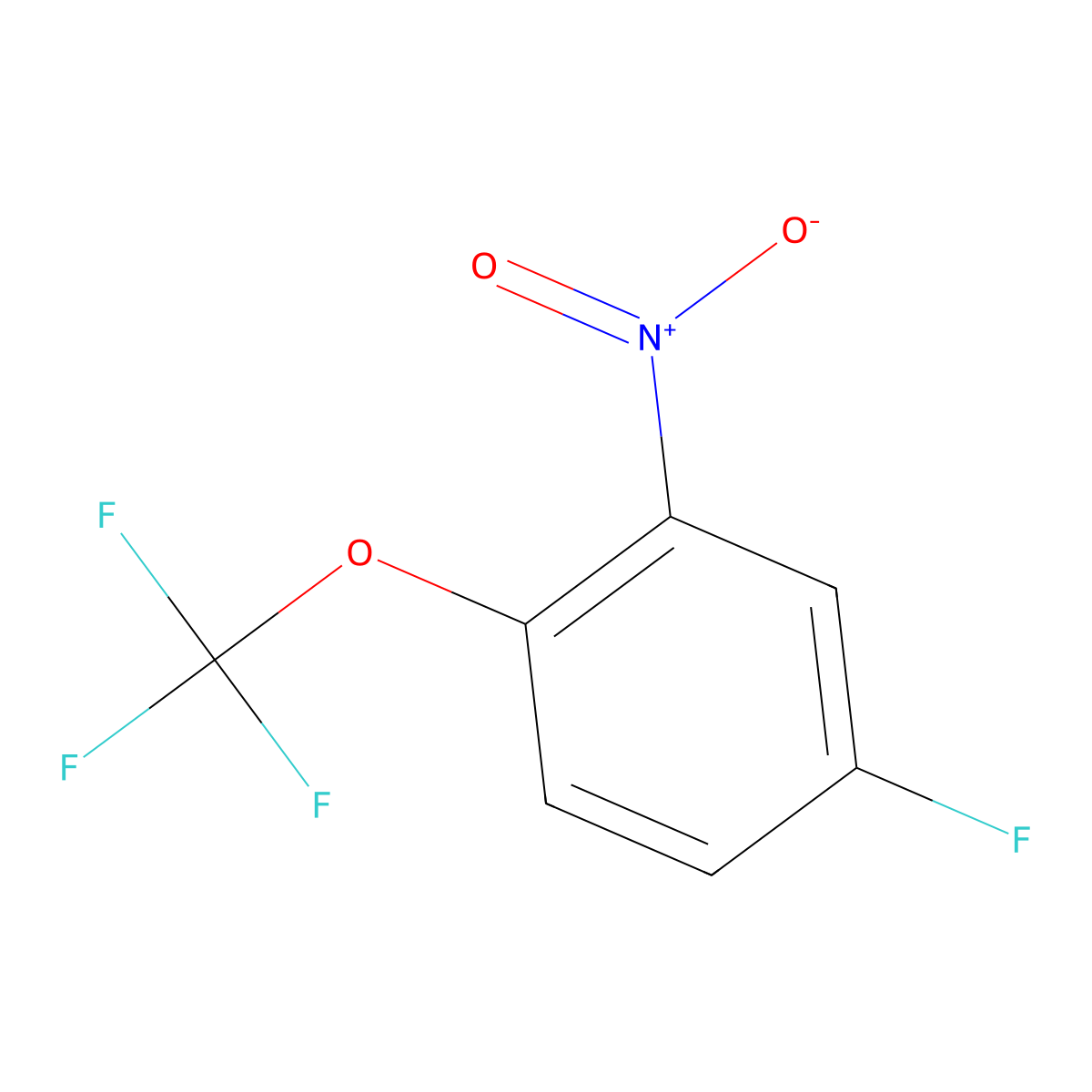 4-Fluoro-2-nitro-1-(trifluoromethoxy)benzene molecular structure, CAS 123572-62-3