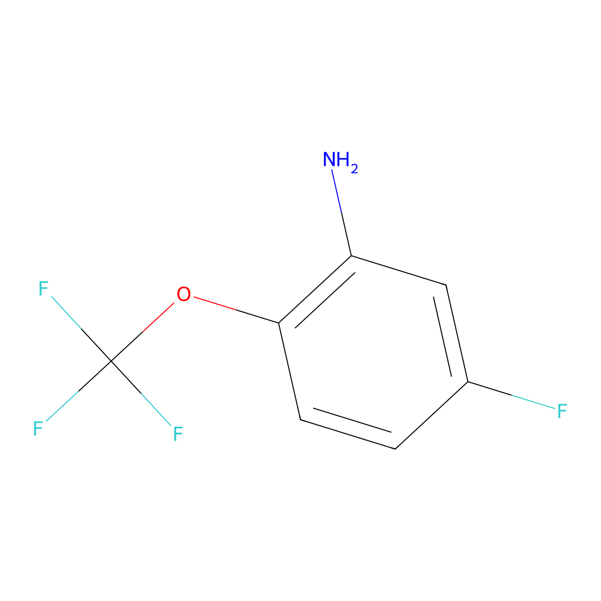 5-Fluoro-2-(trifluoromethoxy)aniline molecular structure, CAS 123572-63-4