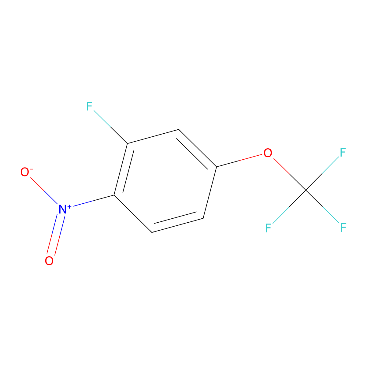 2-Fluoro-1-nitro-4-(trifluoromethoxy)benzene molecular structure, CAS 123572-64-5