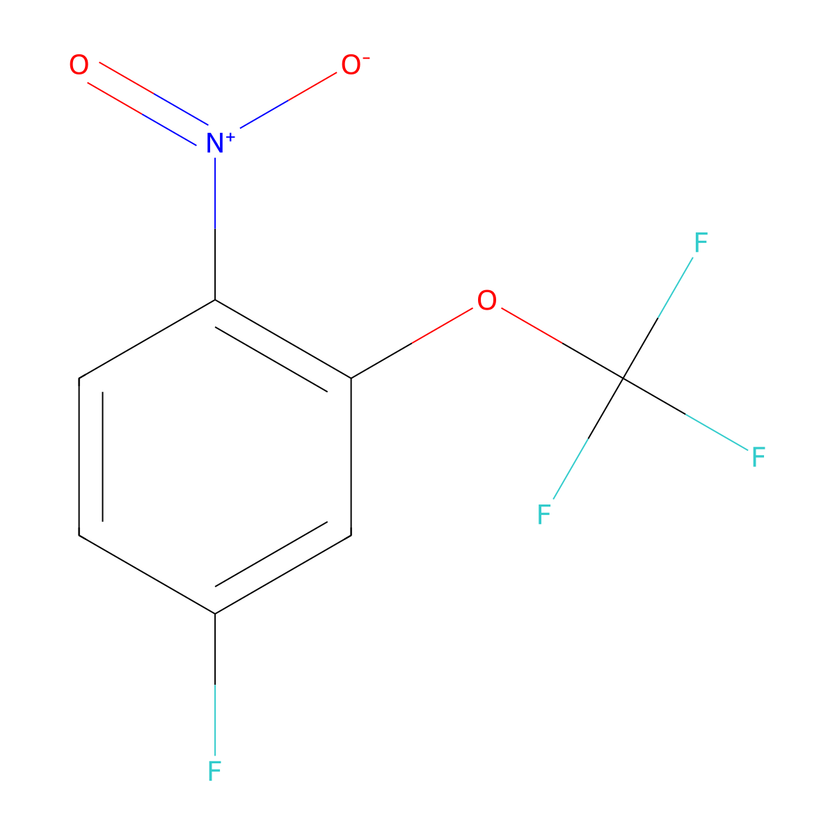 4-Fluoro-1-nitro-2-(trifluoromethoxy)benzene molecular structure, CAS 123572-65-6