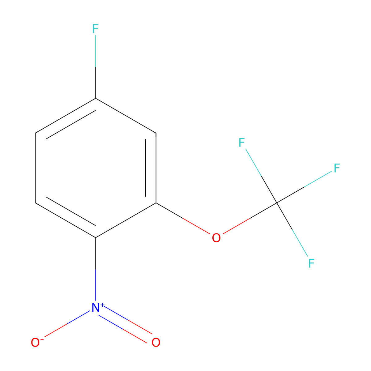 4-Fluoro-1-nitro-2-(trifluoromethoxy)benzene molecular structure, CAS 123572-65-6
