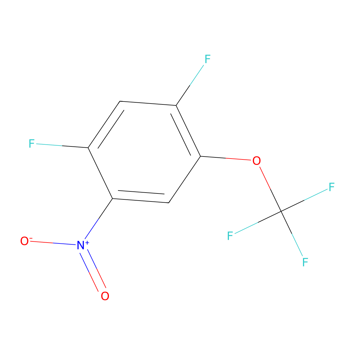 1,5-Difluoro-2-nitro-4-(trifluoromethoxy)benzene molecular structure, CAS 123572-67-8