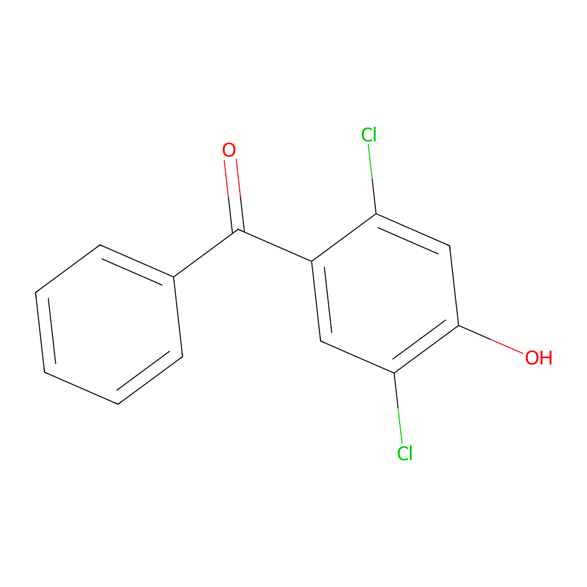4-Benzoyl-2,5-dichlorophenol molecular structure, CAS 123574-94-7