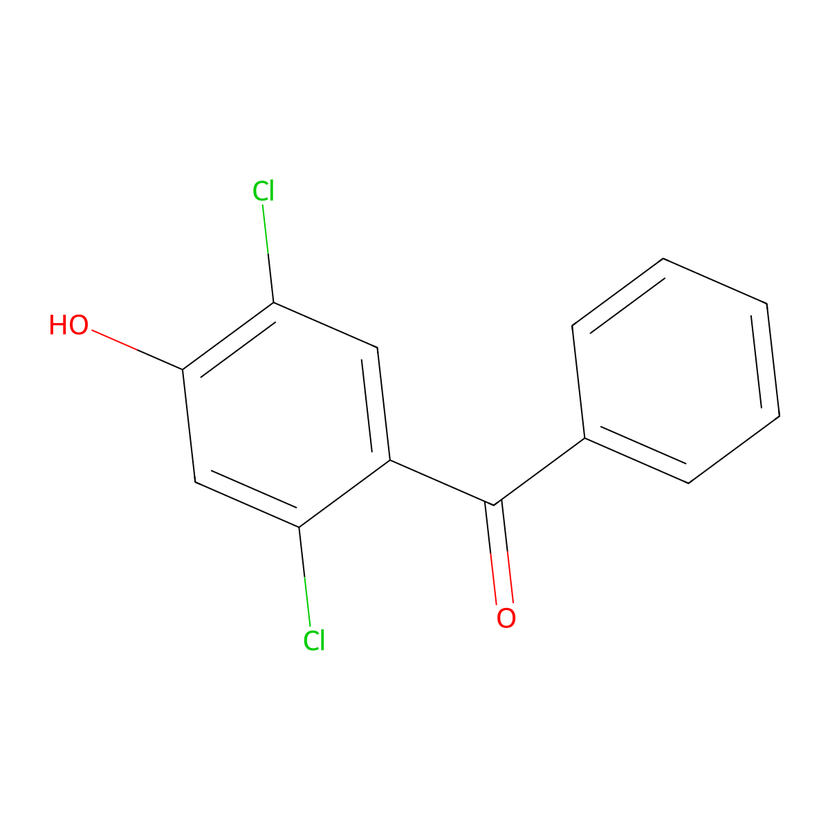 4-Benzoyl-2,5-dichlorophenol molecular structure, CAS 123574-94-7