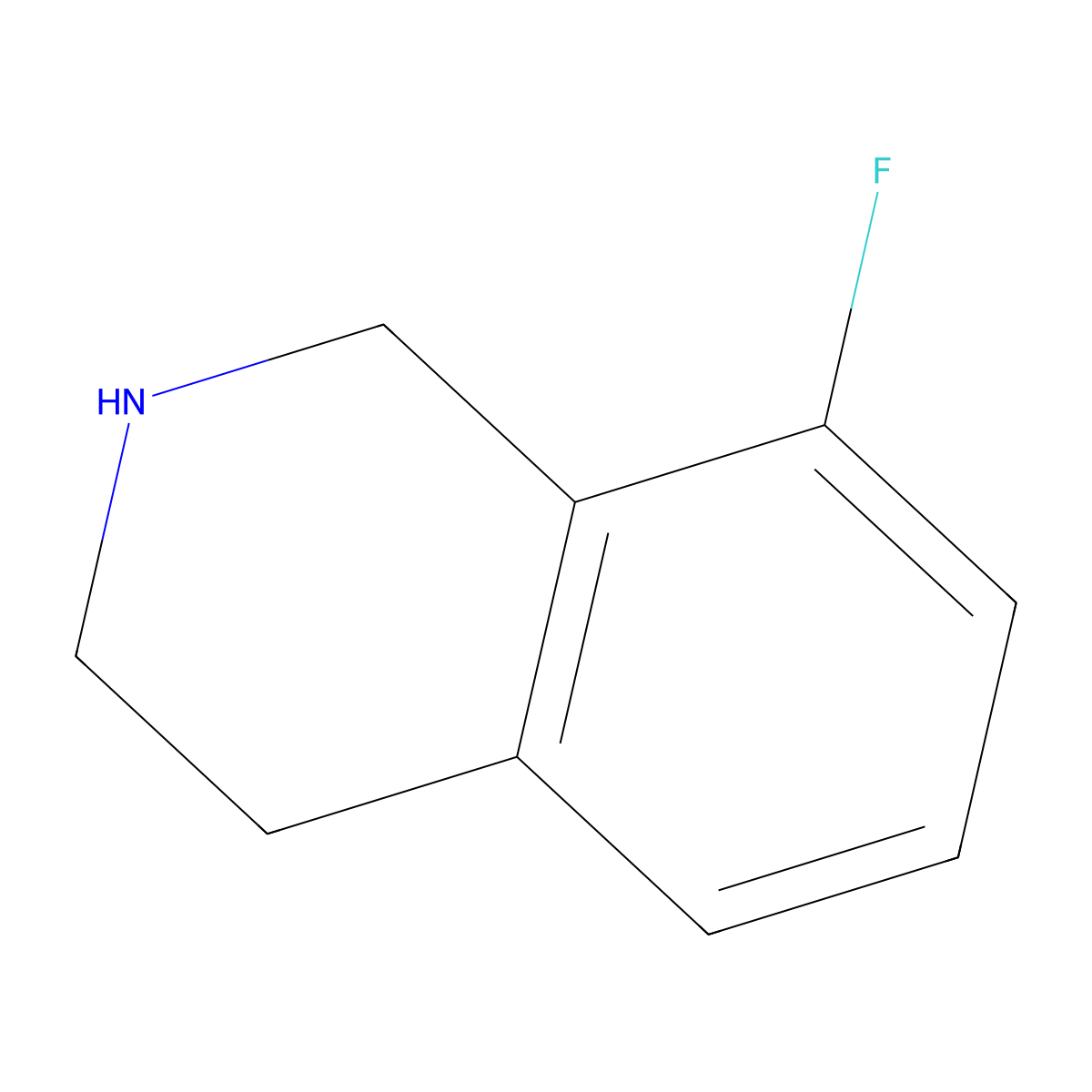 8-Fluoro-1,2,3,4-tetrahydroisoquinoline molecular structure, CAS 123594-01-4