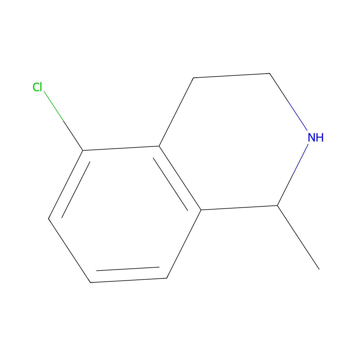 5-Chloro-1-methyl-1,2,3,4-tetrahydroisoquinoline molecular structure, CAS 123594-02-5