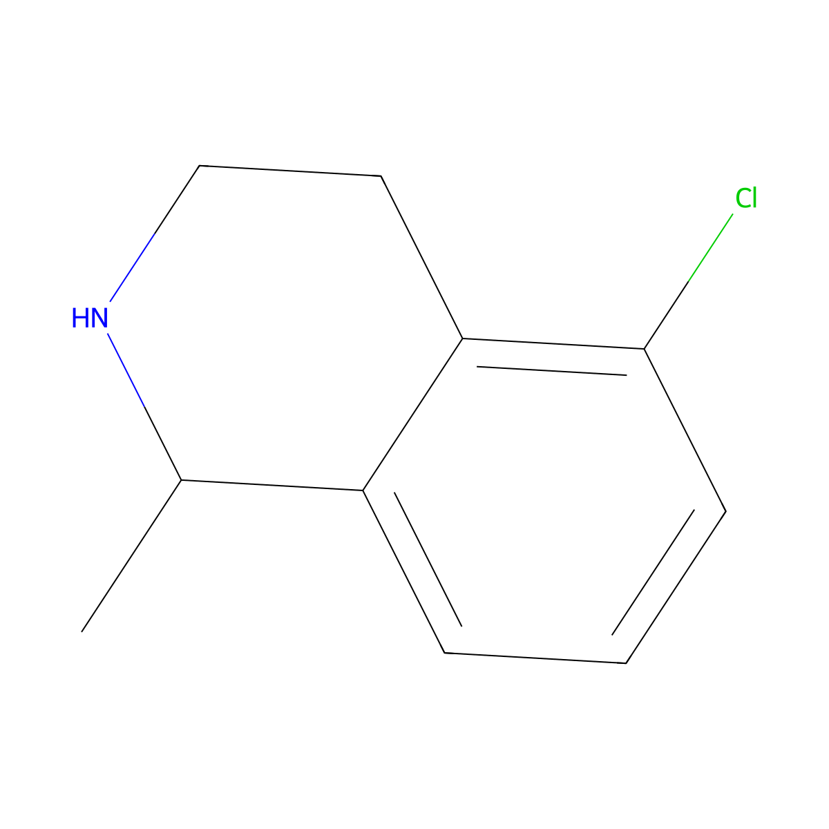 5-Chloro-1-methyl-1,2,3,4-tetrahydroisoquinoline molecular structure, CAS 123594-02-5