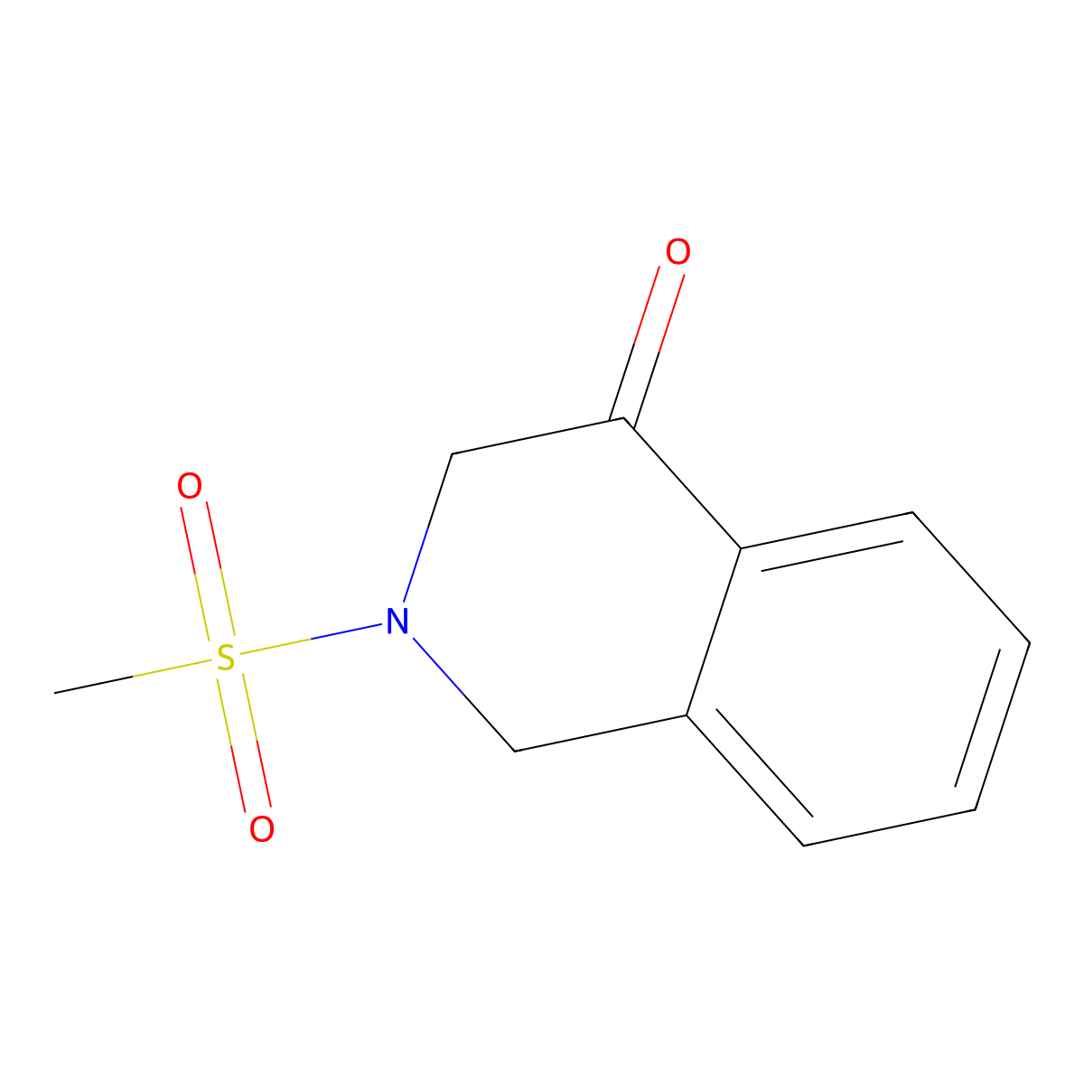 2-Methanesulfonyl-2,3-dihydro-1H-isoquinolin-4-one molecular structure, CAS 1235981-58-4