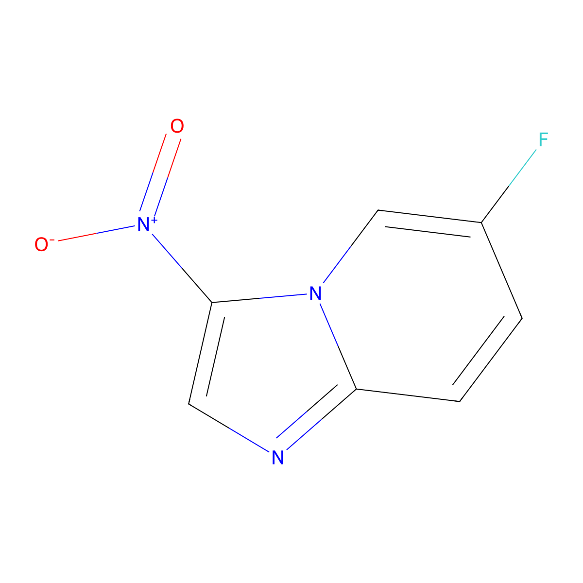 6-Fluoro-3-nitroimidazo[1,2-a]pyridine molecular structure, CAS 1235993-30-2