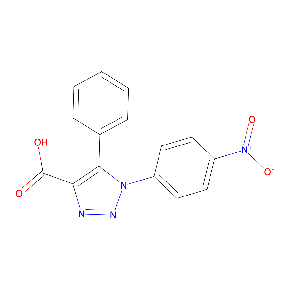 1-(4-Nitrophenyl)-5-phenyl-[1,2,3]triazole-4-carboxylic acid molecular structure, CAS 1236-33-5