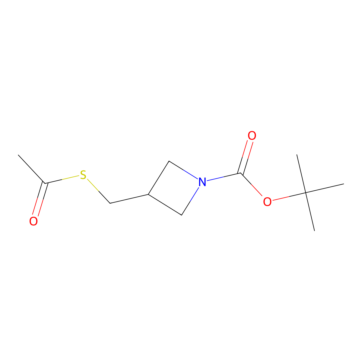 tert-Butyl 3-[(acetylsulfanyl)methyl]azetidine-1-carboxylate molecular structure, CAS 1236007-16-1