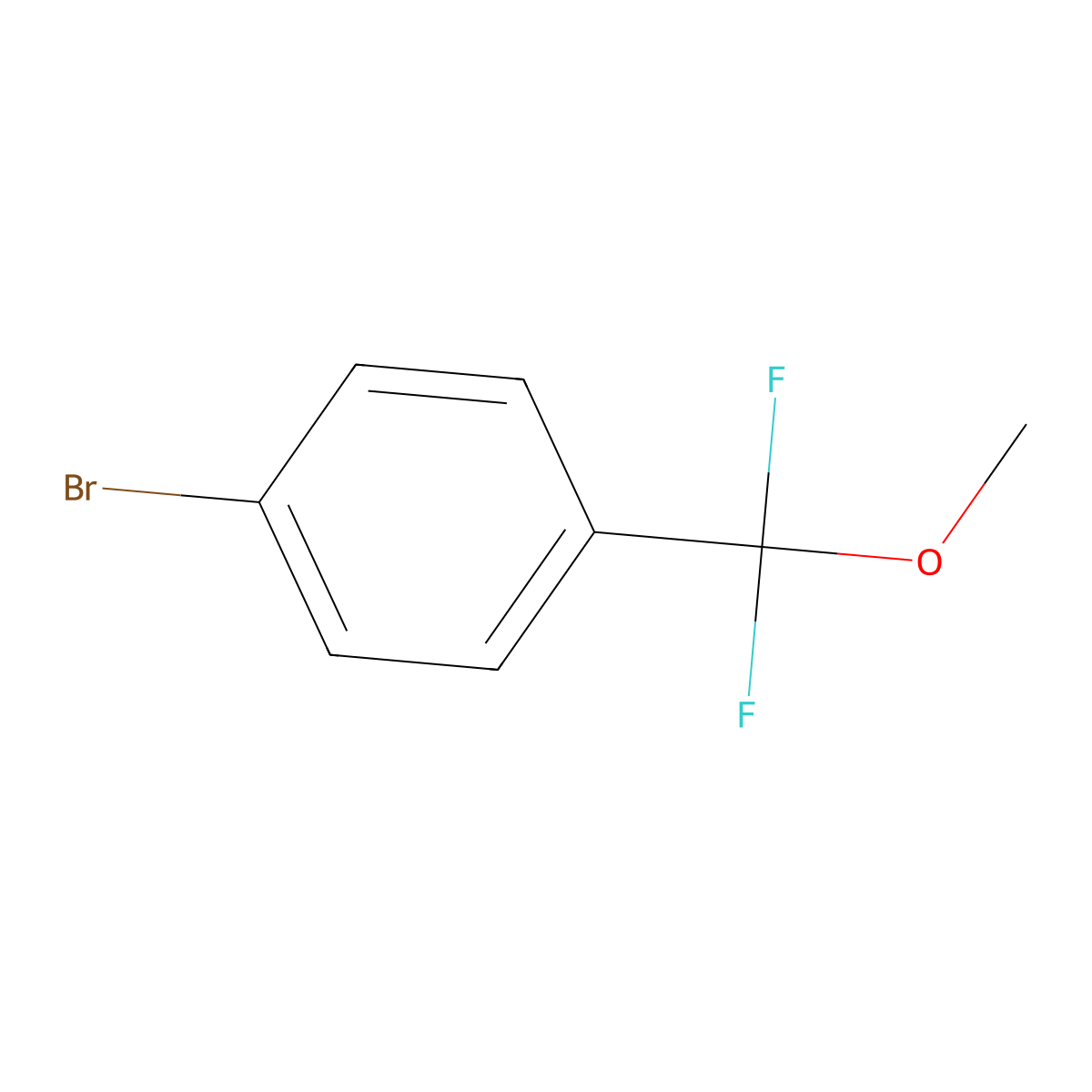 1-Bromo-4-[difluoro(methoxy)methyl]benzene molecular structure, CAS 1236031-38-1