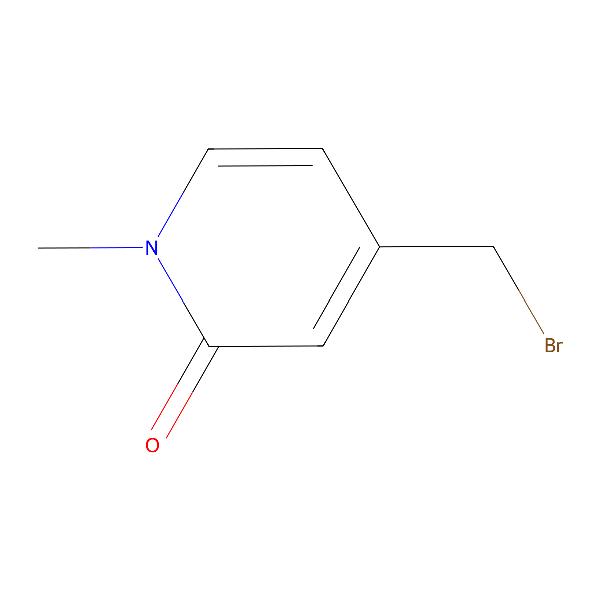 4-(Bromomethyl)-1-methyl-1,2-dihydropyridin-2-one molecular structure, CAS 1236031-42-7