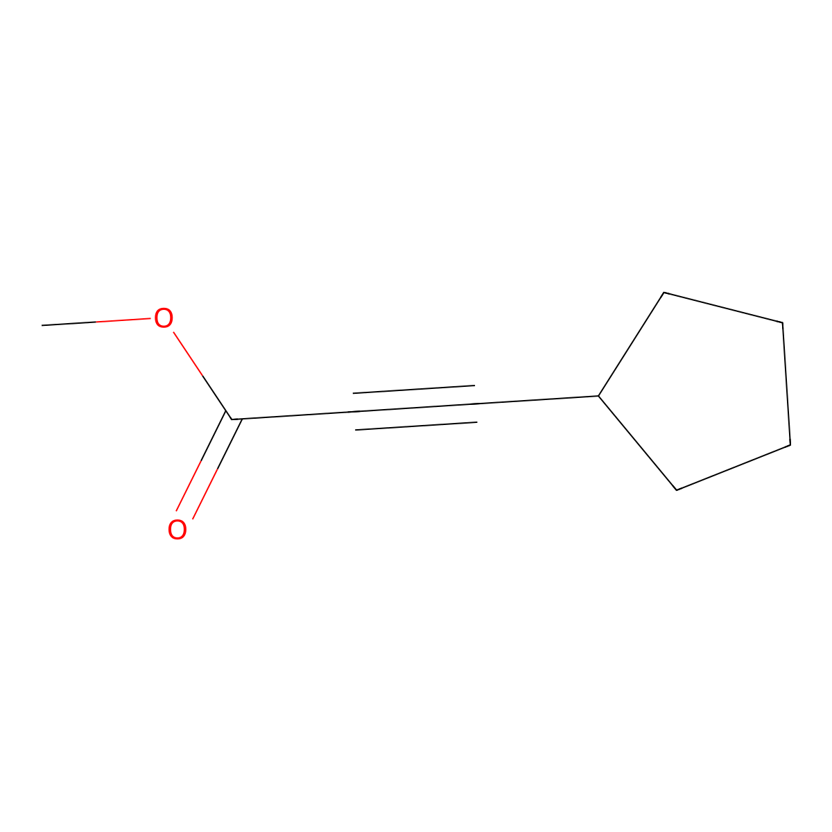 Methyl 3-cyclopentylprop-2-ynoate molecular structure, CAS 1236033-19-4