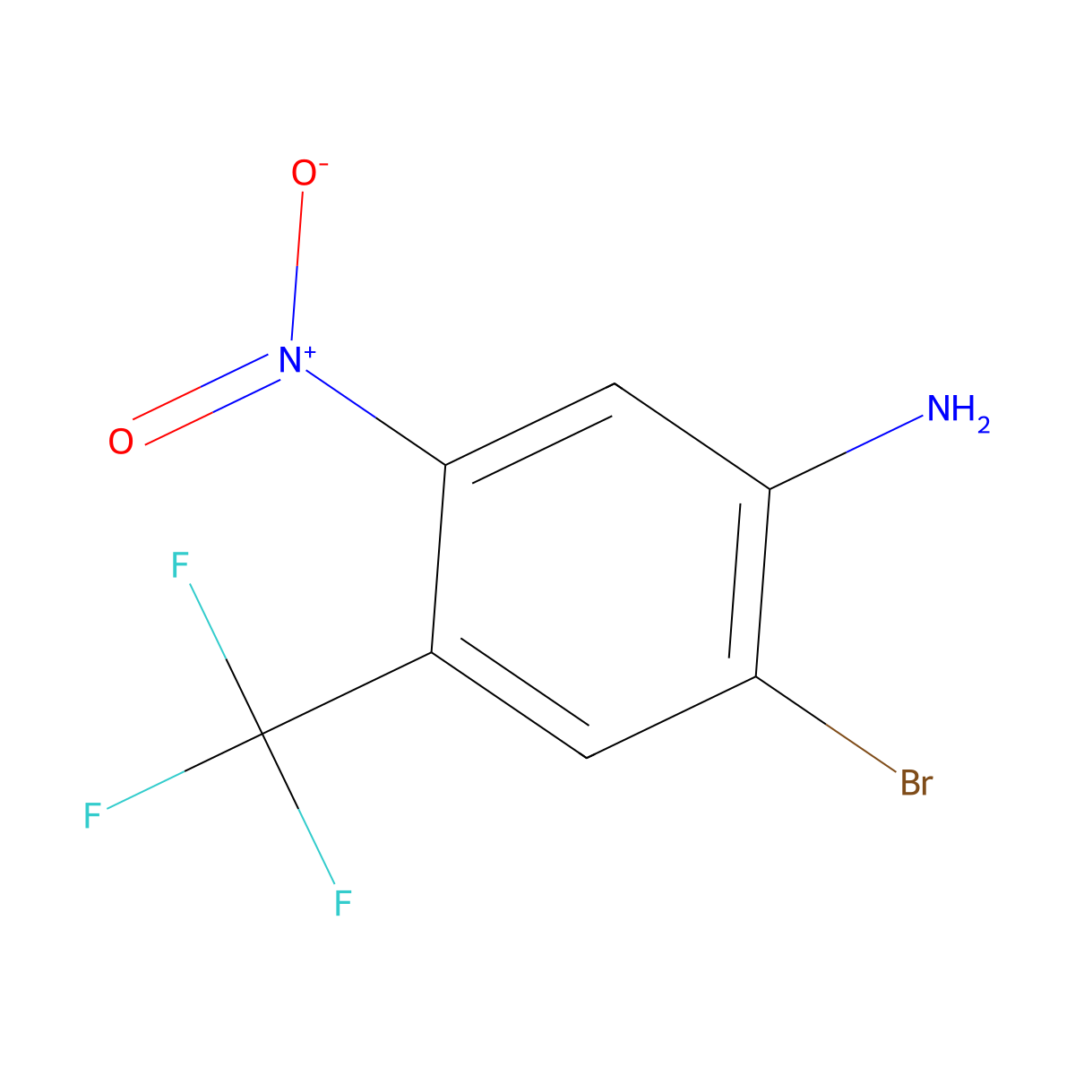2-Bromo-5-nitro-4-(trifluoromethyl)aniline molecular structure, CAS 1236060-59-5