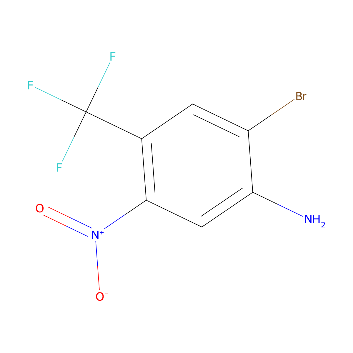 2-Bromo-5-nitro-4-(trifluoromethyl)aniline molecular structure, CAS 1236060-59-5